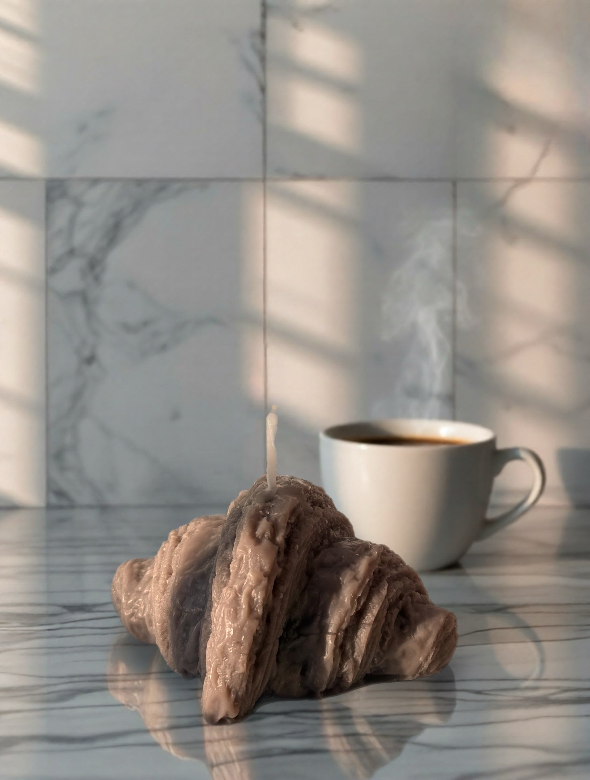 Croissant Candle – Luxury Gourmand Coconut Wax Candle (Vanilla, Chocolate or Pistachio) handmade in UAE