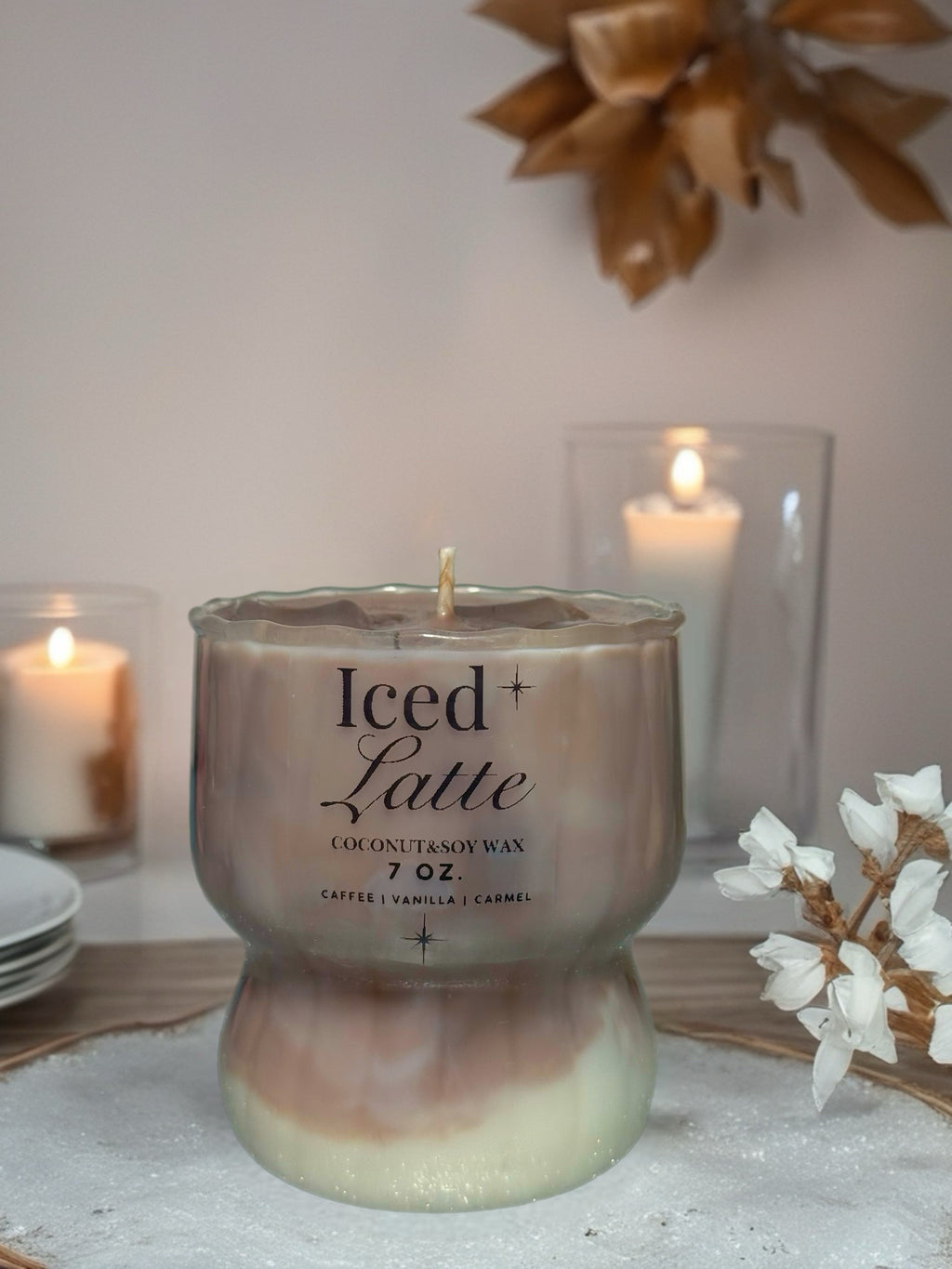 Ice Latte Candle – Handmade in UAE | Realistic Coffee Aesthetic