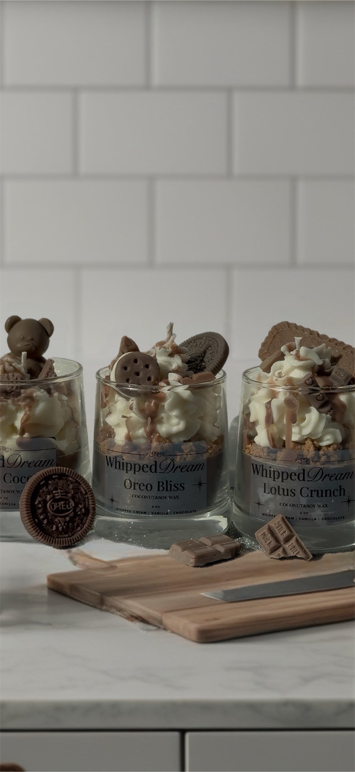 Whipped Cream Desserts Candle – Handmade in UAE | Sweet Aesthetic Dessert Candle