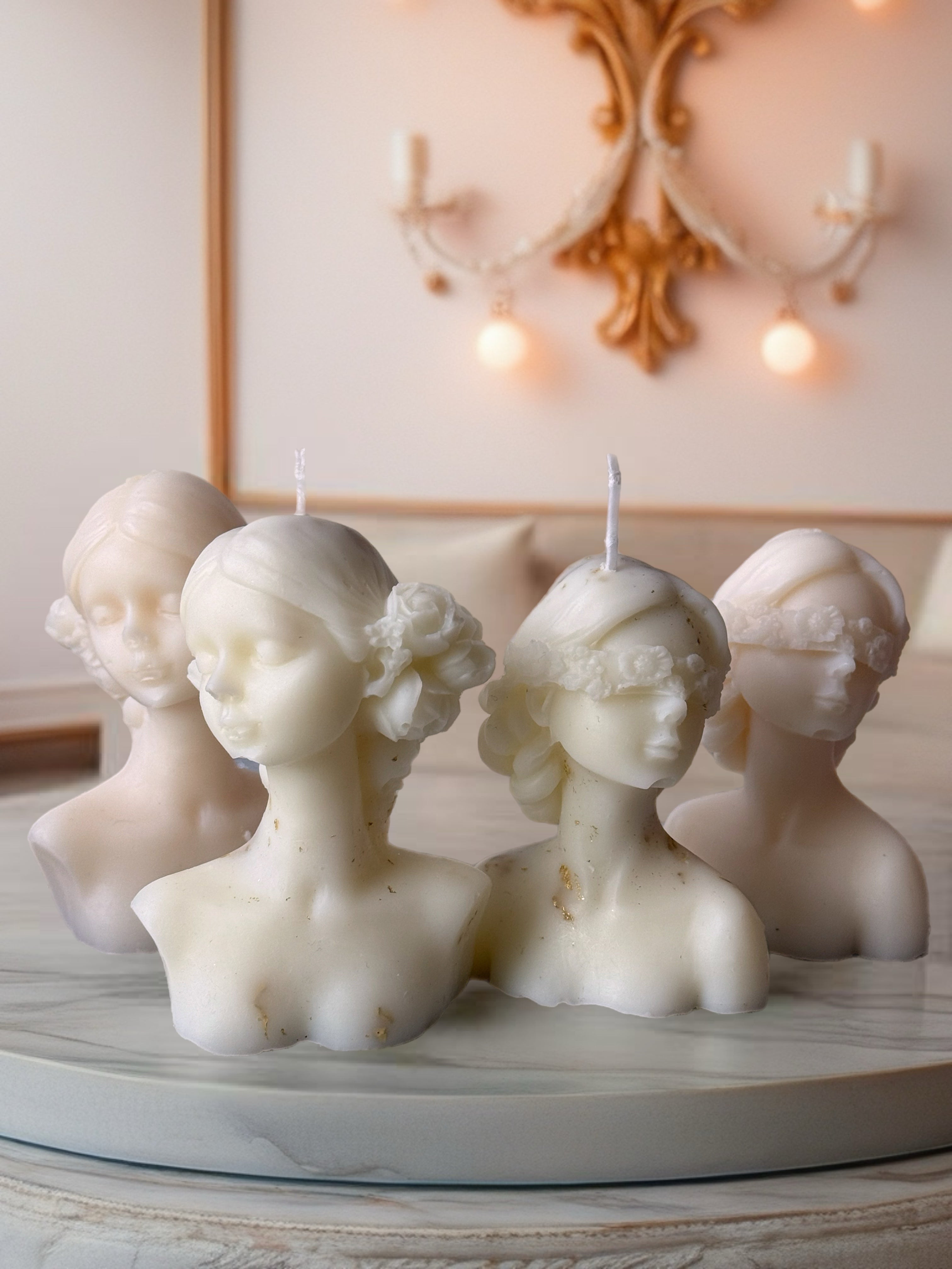 Elegant Femme Sculpture Candle – Handmade Luxury Décor