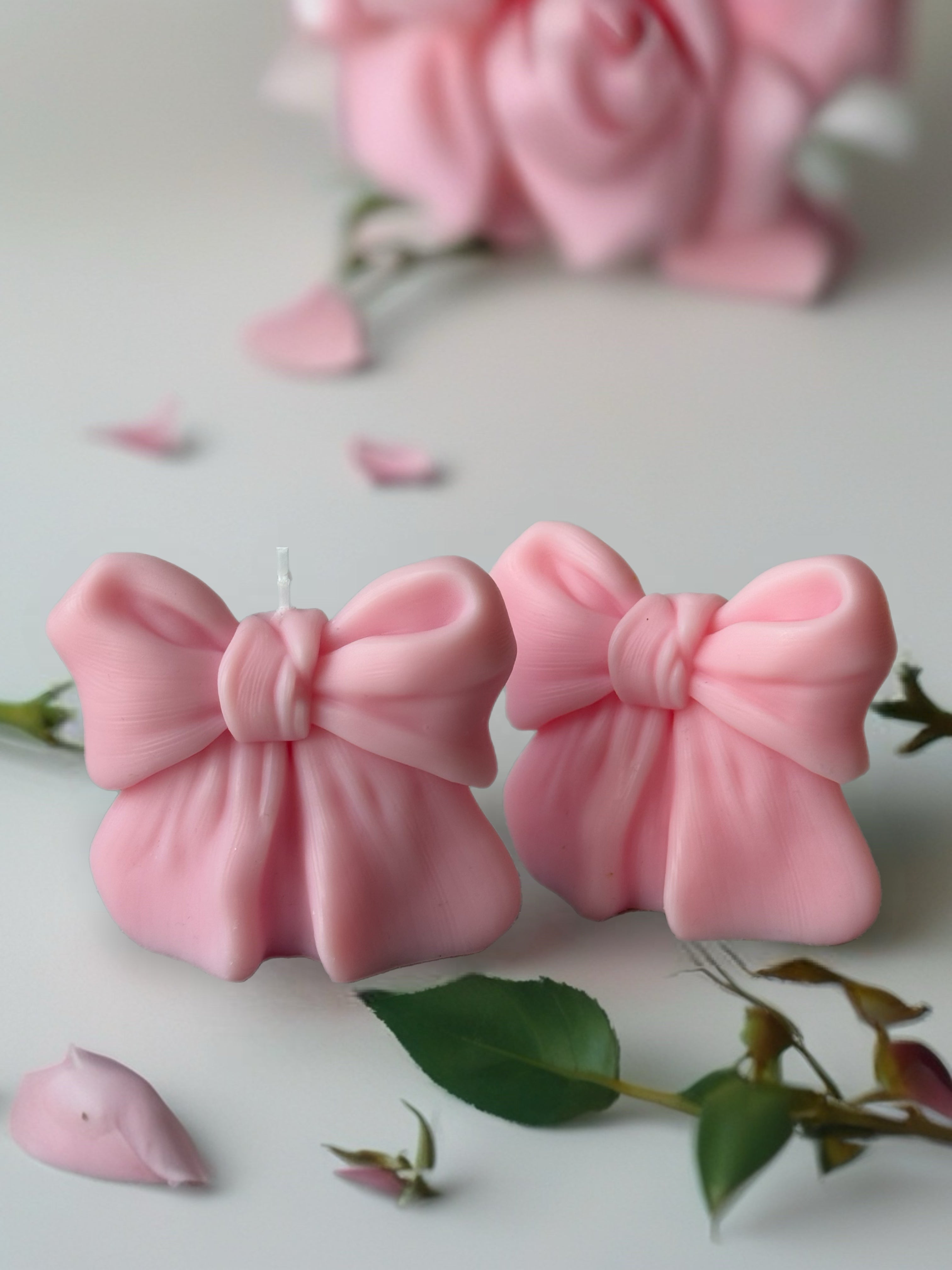 Pink Bow Girl Candle – Handmade in UAE | Sweet & Perfumed Scents