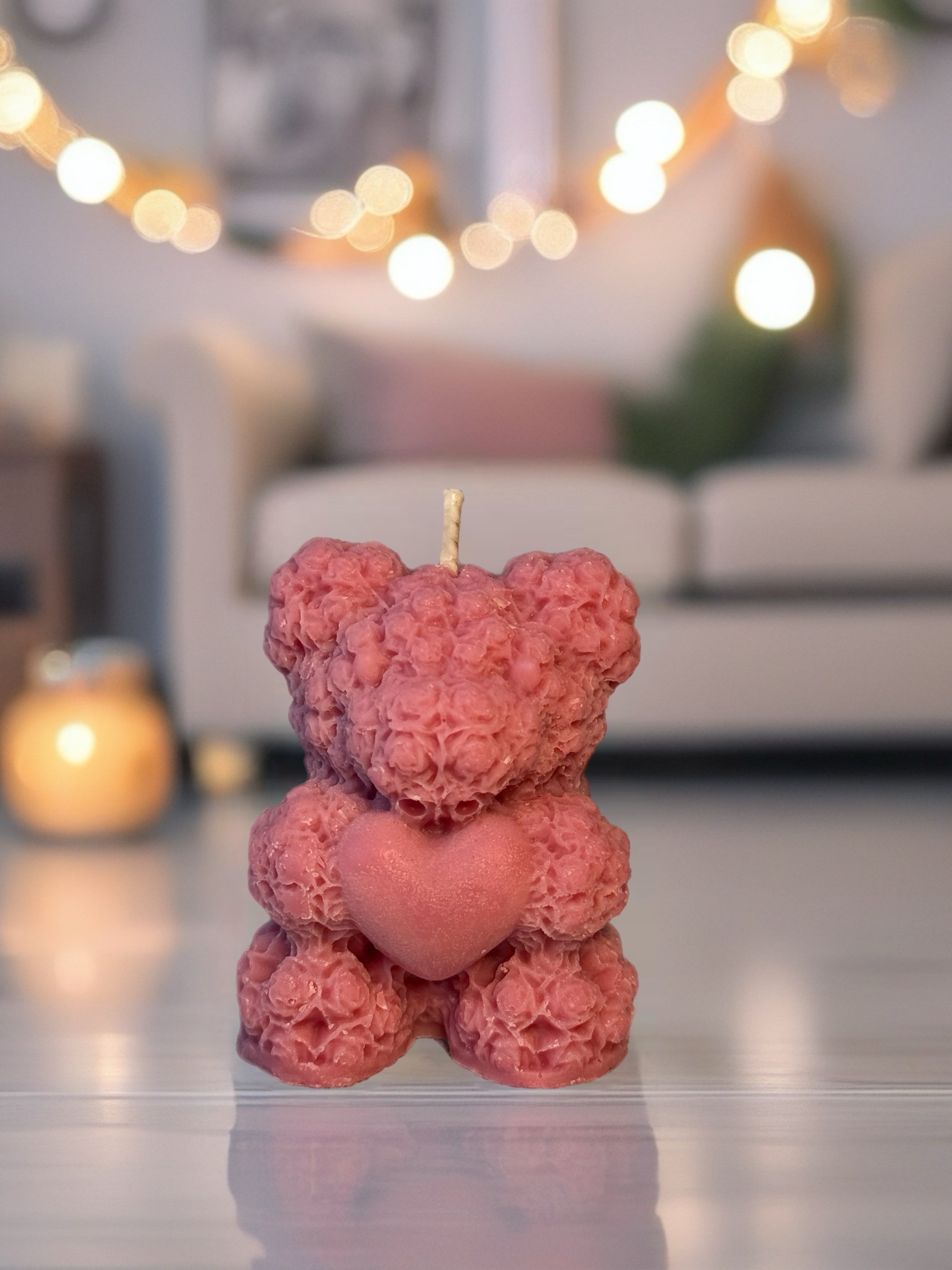 Sweet Love Bear Candle – Handmade in UAE | Cute Decor & Perfect Gift